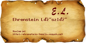 Ehrenstein László névjegykártya